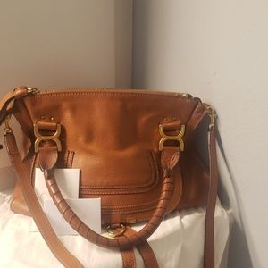 Chloe Marcie medium tan purse